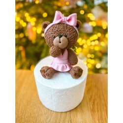 Sweet Girl Bear Cake Topper